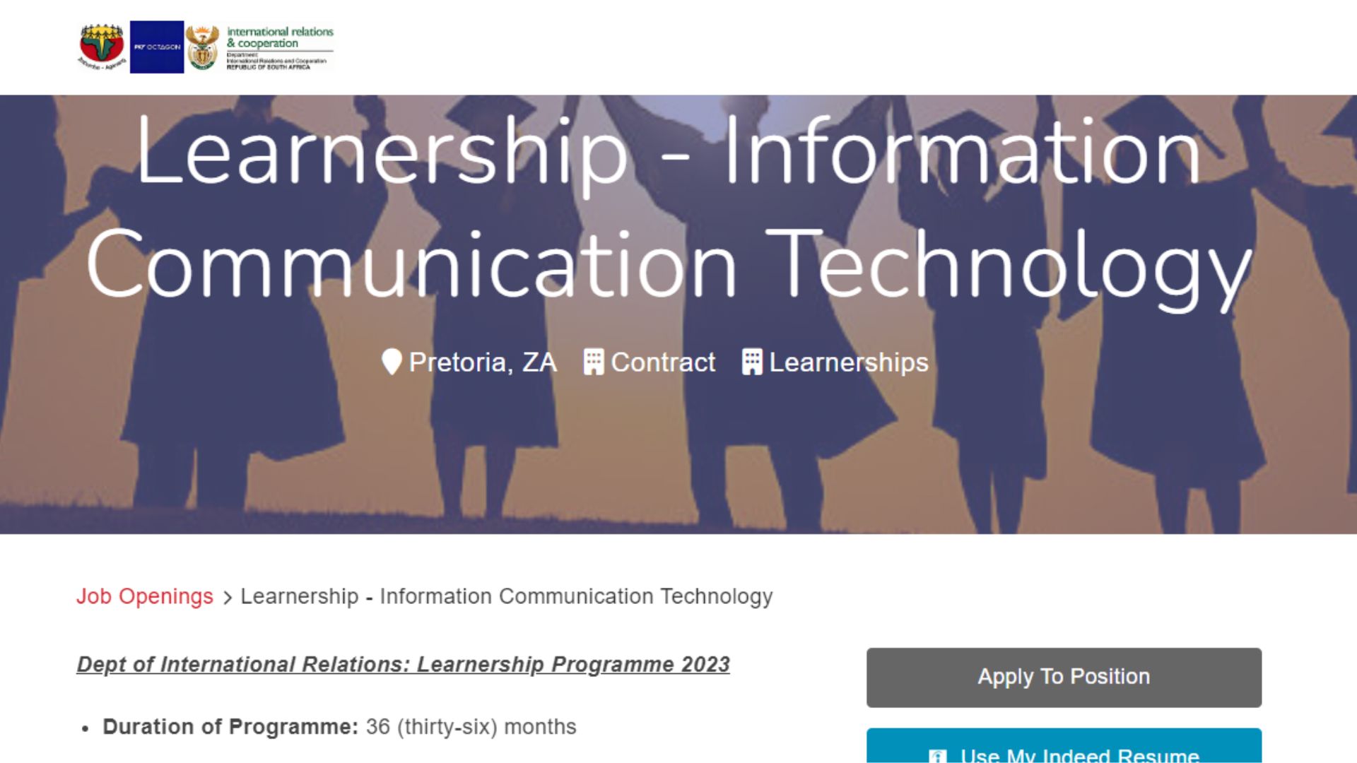 Learnerships - Information Technology 2024