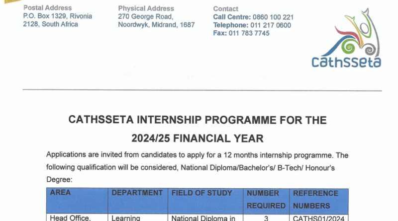 Hospitality Youth Development Internship Programme Stipend R5600