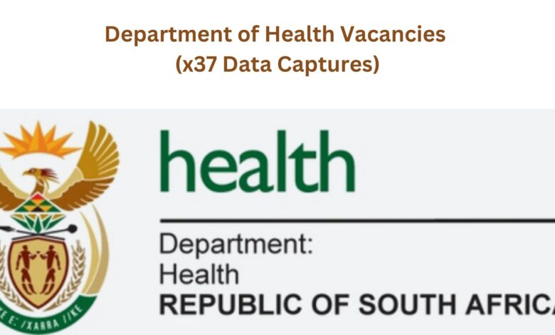 Department of Health Vacancies (x37 Data Captures)