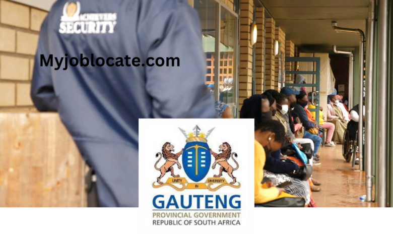 Department of health in Gauteng is looking for securities