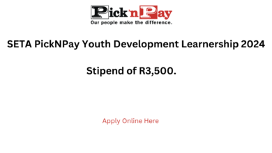 SETA PickNPay Youth Development Learnership 2024