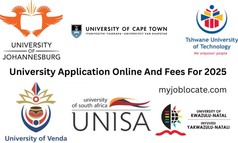 University Application Online And Fees For 2025