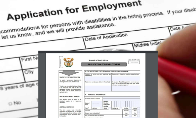 Z83 Job Application Form