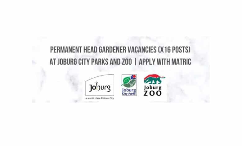 Gardening JOB at Joburg City Park and Zoo , Salary R17314.00