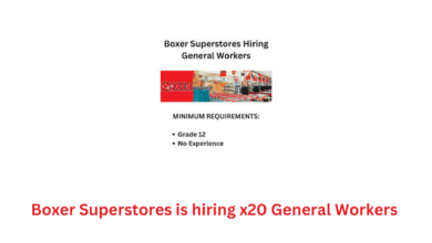 Boxer Superstores is hiring x20 General Workers (Salary R7000)