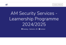 AM Security Services - Learnership Programme 2025