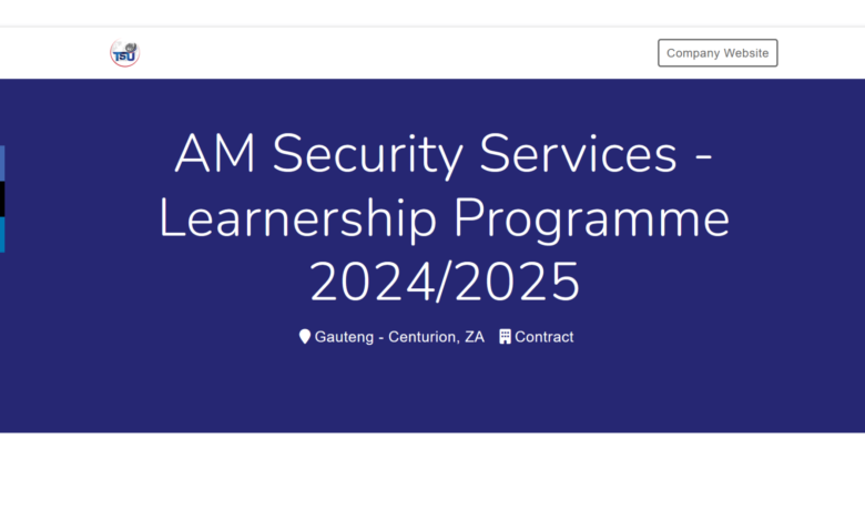 AM Security Services - Learnership Programme 2025