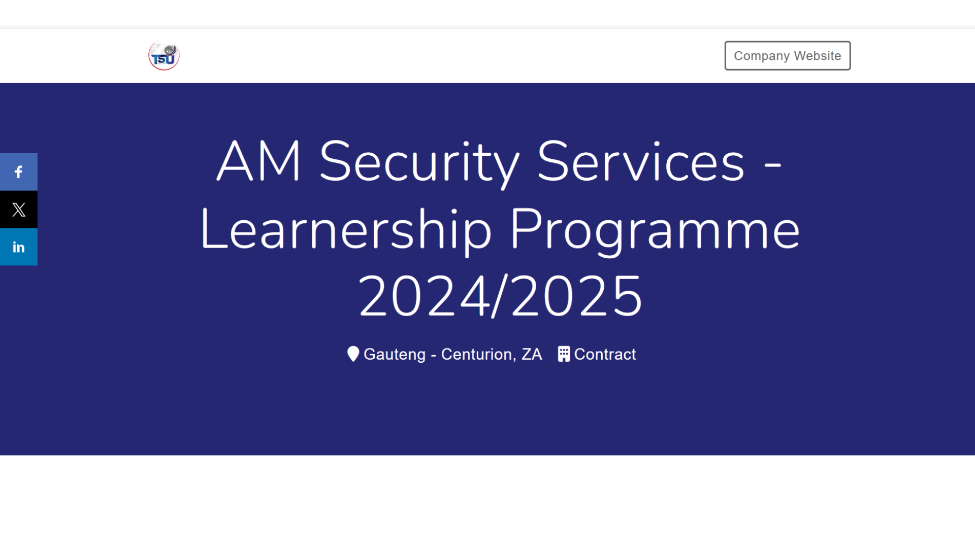 AM Security Services - Learnership Programme 2025