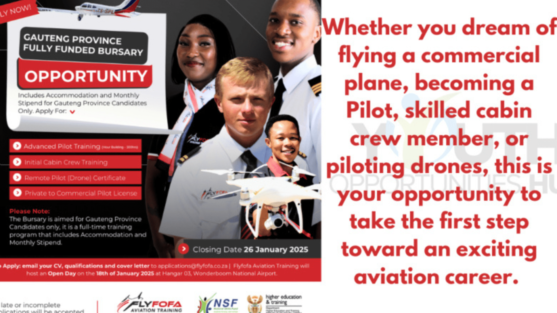 FlyFofa Aviation Learnership/Bursary Programme