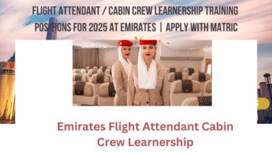 Flight Attendant / Cabin Crew Learnership Training Positions for 2025