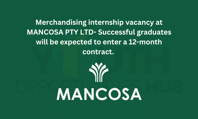 MANCOSA (Pty) Ltd: Merchandising Internship Programme 2025