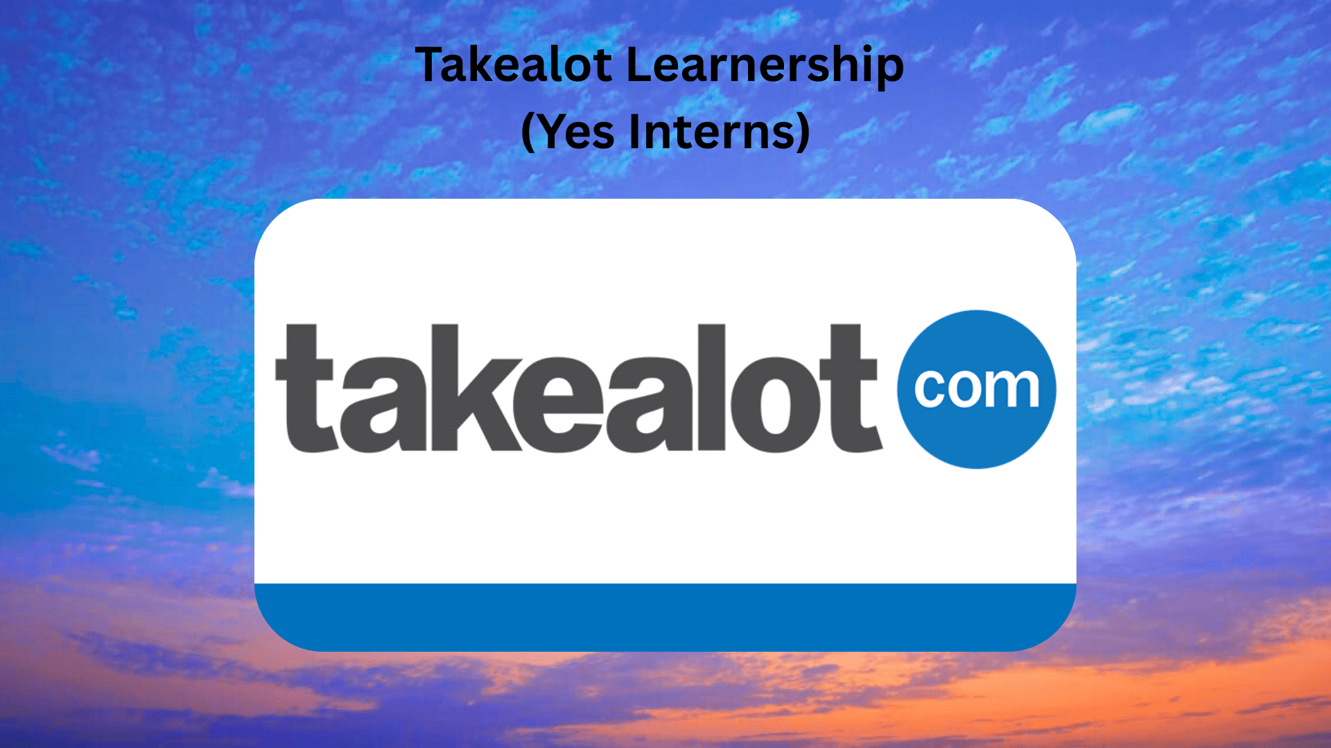 Takealot Learnership (Yes Interns)