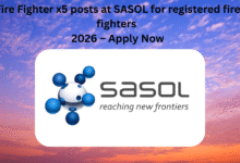 Fire Fighter x5 posts at SASOL for registered fire fighters