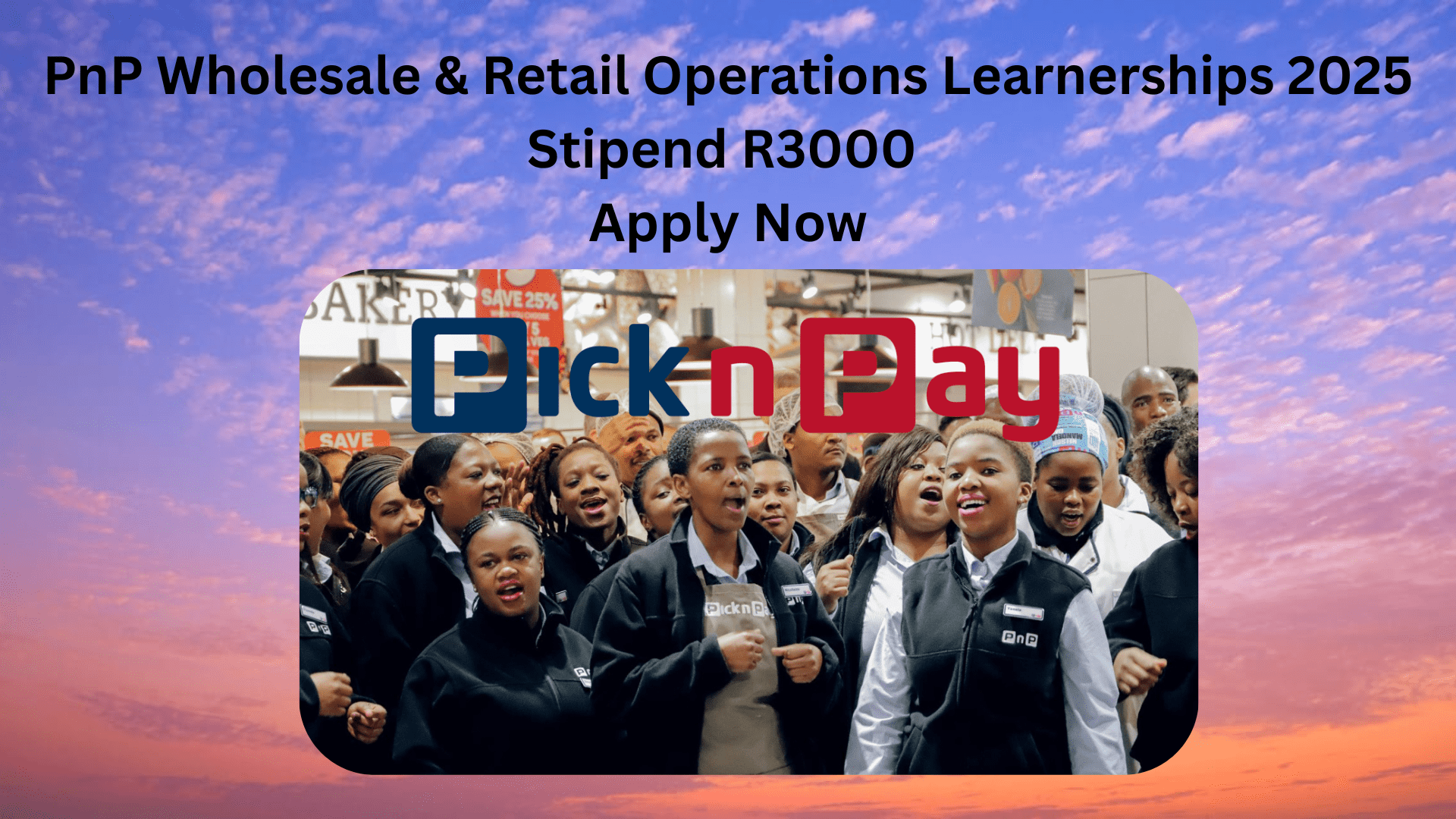 PnP Wholesale & Retail Operations Learnerships 2025