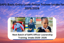 SAPS Basic Entry Level Police Trainee Intake for 2025/2026