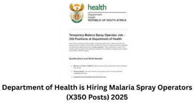 Department of Health is Hiring Malaria Spray Operators (X350 Posts) 2025