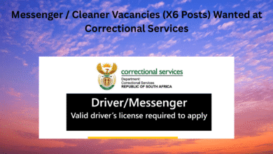 Messenger / Cleaner Vacancies (X6 Posts) Wanted at Correctional Services