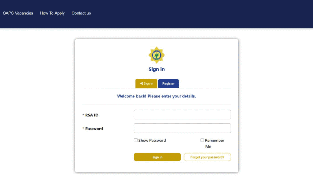 SAPS Entry Level Police Trainee for 2025/2026 - MyJobLocate.Com