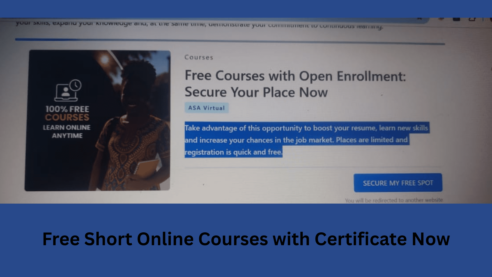 Online Short Courses