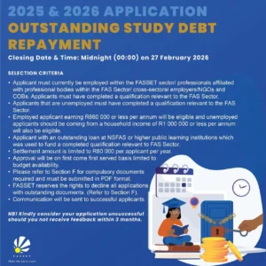 FASSET Bursary 2025-2026 Application