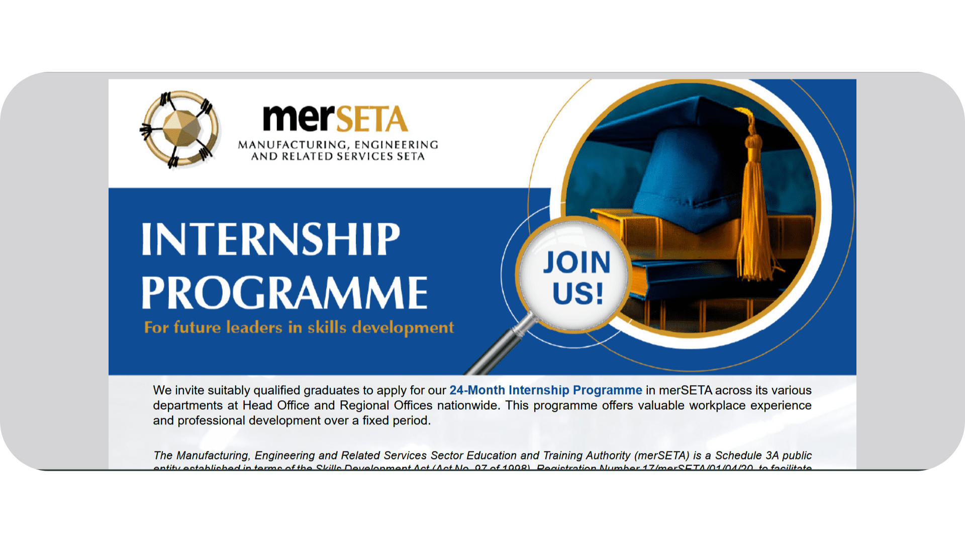 24-Month Internship Programme in merSETA