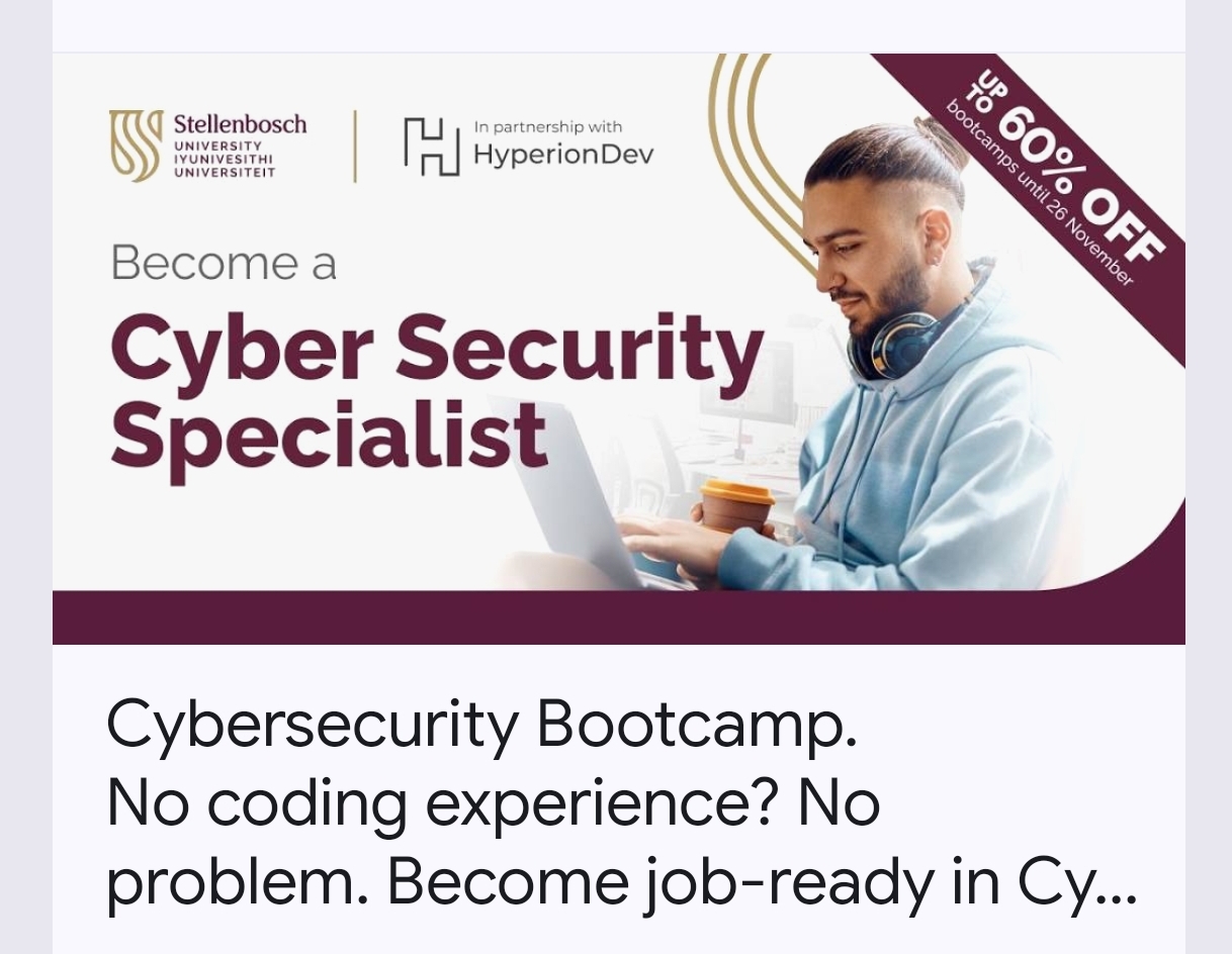 Online Cyber Security Learnership Bootcamp