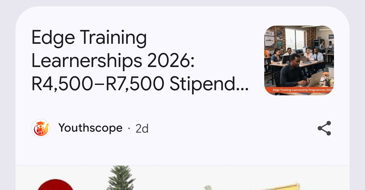 Edge Training Learnerships 2026 12-Month Training