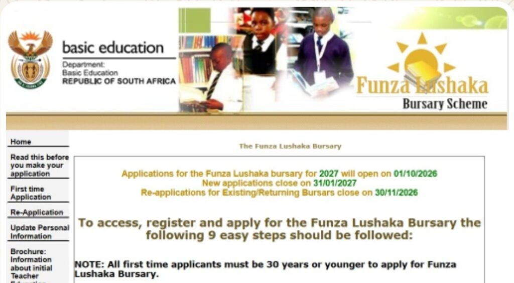 Funza Lushaka Teaching Bursary 2027