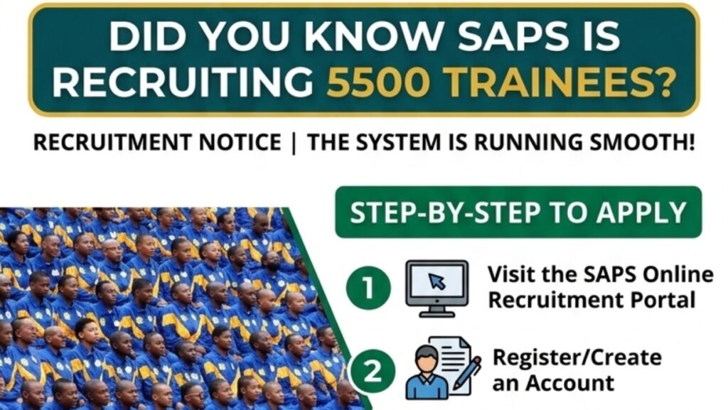 SAPS is Recruiting X5500 Students Police Trainees